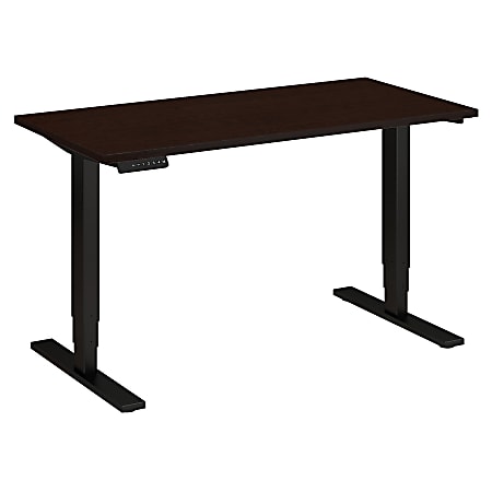 Bush Business Furniture Move 80 Series 48"W x 24"D Height Adjustable Standing Desk, Mocha Cherry Satin/Black Base, Standard Delivery