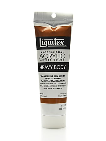 Liquitex Heavy Body Professional Artist Acrylic Colors, 4.65 Oz, Transparent Raw Sienna
