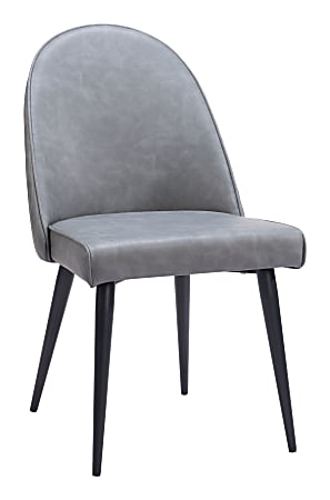 Zuo Silloth Dining Accent Chairs, Gray, Set Of 2 Chairs