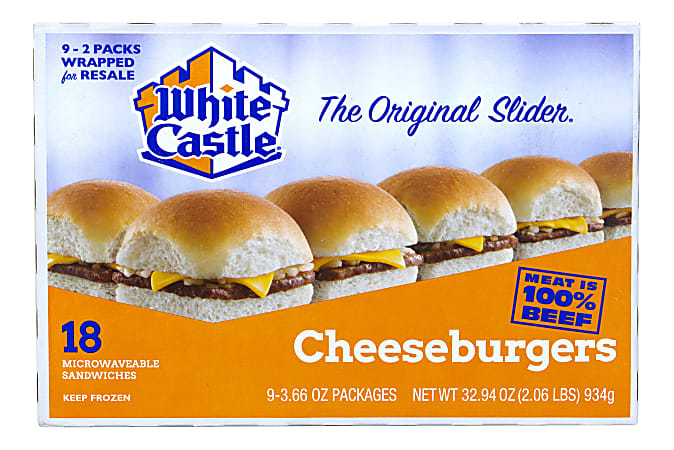 White Castle Cheeseburger Sliders Box Of 18 Burgers Office Depot