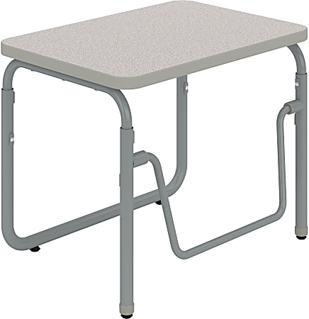 Safco® AlphaBetter 2.0 Height-Adjustable Sit/Stand 28"W Student Desk With Pendulum Bar, Pebble Gray