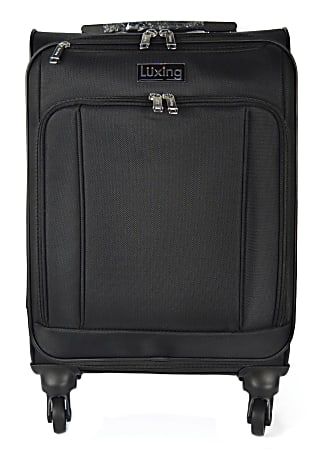 Luxing Polyester Carry-On Case, 21-1/2”H x 14”W x 54-3/5”D, Black
