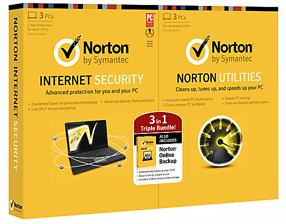 Norton Internet Security™ 2013/Norton Utilities™/Norton Online Backup™ Bundle, For PC/Mac, Traditional Disc