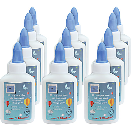 Sparco Washable School Glue 1.25 Oz White Box Of 12 Bottles