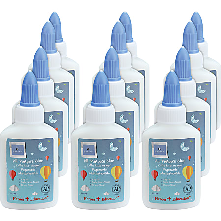 Sparco Washable School Glue - 4 fl oz - 12 / Box - White Sparco Washable School Glue - 4 fl oz - 12 / Box - White