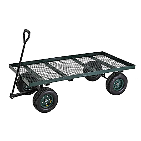Sandusky® Lee Heavy-Duty Flat Wagon, 17"H x 36"W x 60"D, Green