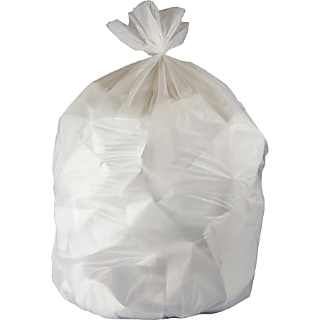 Genuine Joe 16-gallon Linear Low-Density Bags - 16 gal Capacity - 24" Width x 32" Length - 0.40 mil (10 Micron) Thickness - Low Density - White - Resin - 500/Carton - Waste Disposal