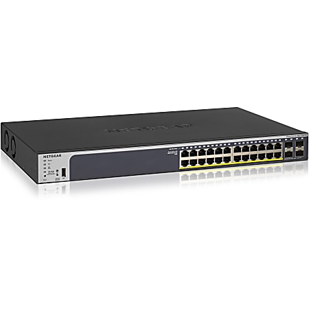 Netgear ProSafe GS728TPP Ethernet Switch - 24 Ports - Manageable - 2 Layer Supported - Modular - 4 SFP Slots - GS728TPP200NAS