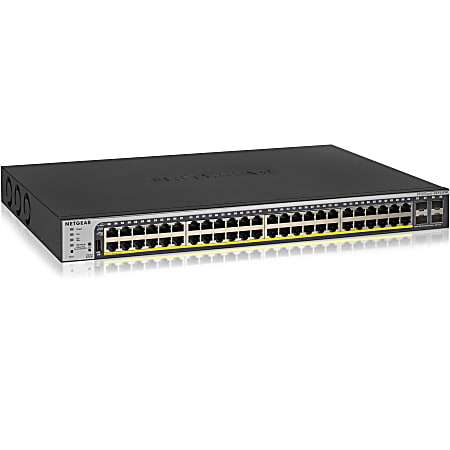 Netgear GS752TPP Ethernet Switch - 48 Ports - Manageable - 2 Layer Supported - Modular - 4 SFP Slots - Twisted Pair, Optical Fiber - Rack-mountable - Lifetime Limited Warranty