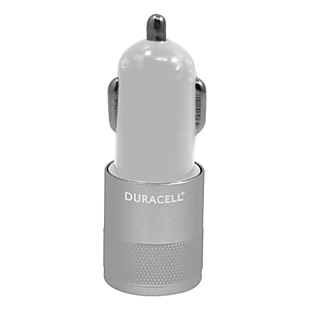 Duracell® Dual USB Car Charger, White