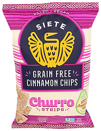 Siete Family Foods Grain-Free Cinnamon Churro Strips, 5 Oz, Total Qty 12
