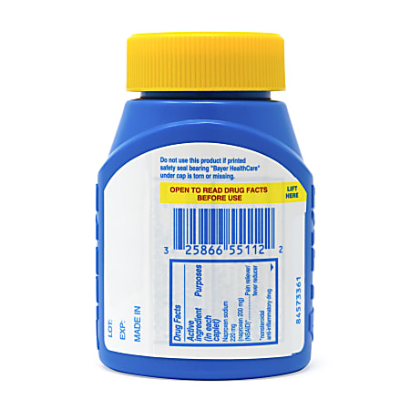 Aleve All Day Strong Naproxen Sodium 220mg Bottle Of 320 Tablets Office Depot