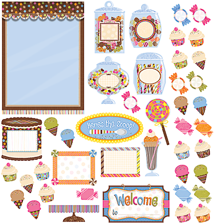 Creative Teaching Press Sweet Shoppe Bulletin Board Set, Assorted Colors, Pack Of 43
