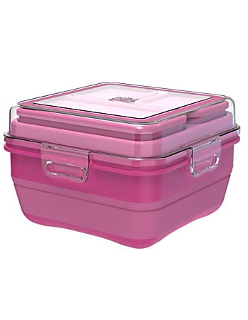Cool Gear Expandable Lunch Box, 2-3/4”H x 6”W x 6”D, Dusty Rose