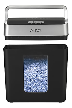 Ativa 8 Sheet Micro Cut Lift Off Shredder With Handle OMM83B