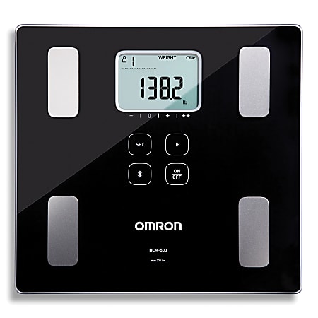 Omron BCM-500 Body Composition Bathroom Scale, 11” x 11.2”, Black