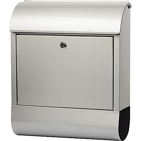 Tatco Indoor/Outdoor Stainless Steel Mailbox - Stainless Steel - Silver - For Indoor, Outdoor, Mail, Magazine, Newspaper - 1 Each Tatco Indoor/Outdoor Stainless Steel Mailbox - Stainless Steel - Silver - For Indoor, Outdoor, Mail, Magazine, Newspaper - 1 Each