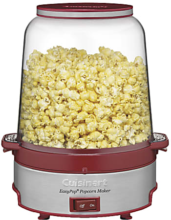 Cuisinart Popcorn Maker 21 1516 H x 11 34 W x 11 34 D Red - Office Depot