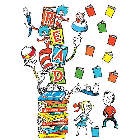 Eureka Dr. Seuss Reading All-In-One Door Decor Kit, Assorted Colors