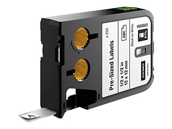 DYMO XTL Permanent Flat Surface - Polyester - permanent adhesive - black on white - Roll (0.24 in x 29.9 ft) 1 cassette(s) tape