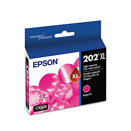 Epson® 202XL Claria® Magenta High-Yield Ink Cartridge, T202XL320-S