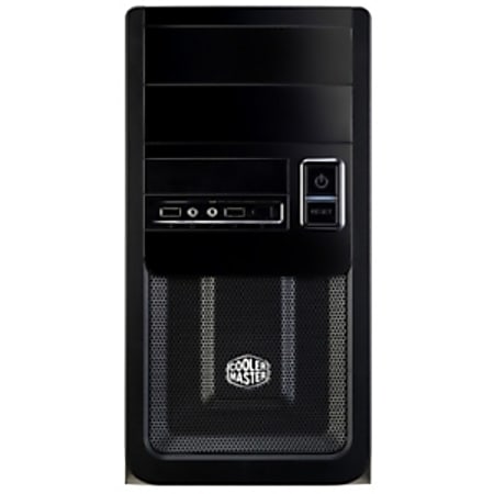 Cooler Master Elite 343 Chassis - Mini-tower - Black - Steel, Plastic - 8 x Bay - 1 x Fan(s) Installed - Ã‚µATX Motherboard Supported - 8.82 lb - 3 x Fan(s) Supported - 2 x External 5.25" Bay - 1 x External 3.5" Bay - 5 x Internal 3.5" Bay - 4x Slot(s)