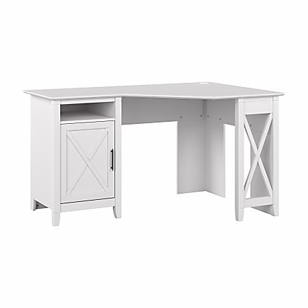 Bush key west l 2024 shaped desk white