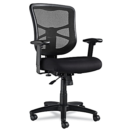 Alera® Elusion™ Series Mesh Mid-Back Swivel/Tilt Chair, Black
