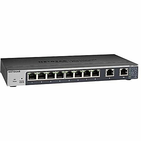 Netgear GS110EMX Ethernet Switch - 8 Ports - Manageable - Gigabit Ethernet - 1000Base-T - 3 Layer Supported - GS110EMX100NAS