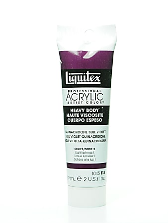 Liquitex Heavy Body Professional Artist Acrylic Colors, 2 Oz, Quinacridone Blue Violet, Pack Of 2
