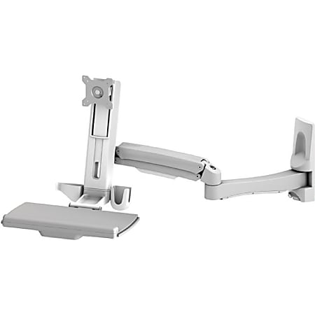 Amer AMR1AWSL - Mounting kit (wall mount, sit-stand arm) - for LCD display / PC equipment - plastic, aluminum, steel - screen size: up to 24"