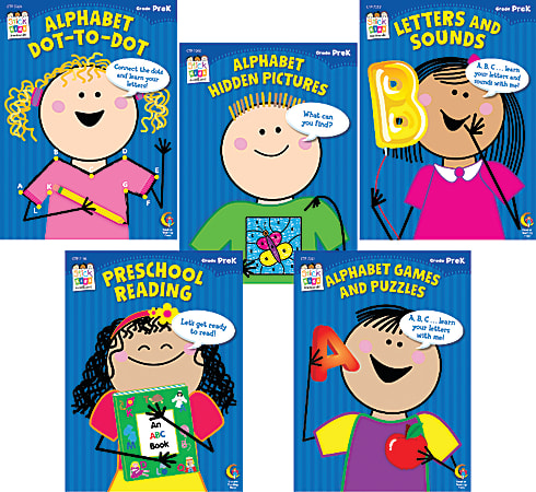 Creative Teaching Press® Stick Kids Workbooks Language Arts Pack, Pre-K, Pack Of 5