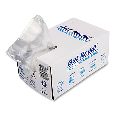 Interplast Group Food Bags, 16 Oz, 4" x 8", Clear, Carton Of 1,000 Bags
