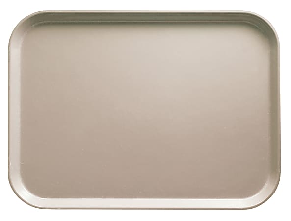 Cambro Camtray Rectangular Serving Trays, 14" x 18", Taupe, Pack Of 12 Trays