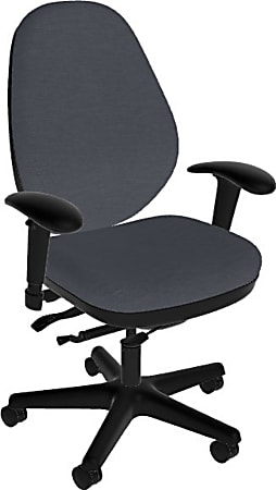 Sitmatic GoodFit Enhanced Synchron High-Back Chair With Adjustable Arms, Gray/Black