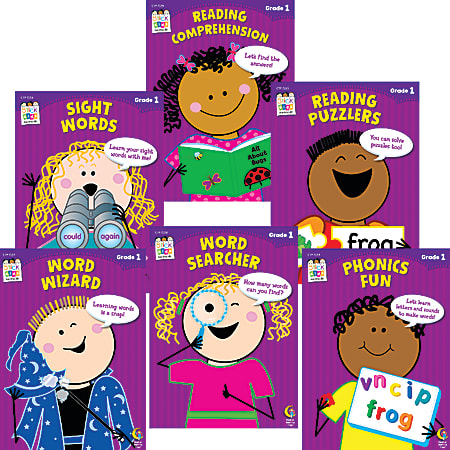 Creative Teaching Press® Stick Kids Workbooks Language Arts Pack, Grade 1, Pack Of 6