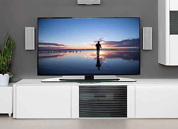 Mount It MI 836C Glass TV Turntable Stand For 32 55 TVs 2 516 H x 23 12W x 15 34 D Black ODP Business Solutions
