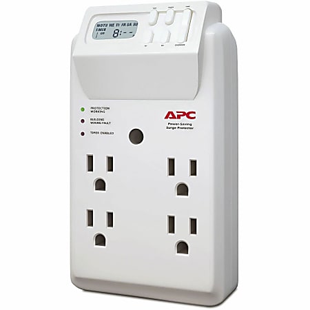 APC® SurgeArrest Essential 4-Outlet Wall-Mount Surge Protector,