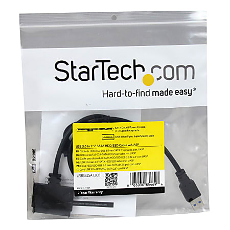 StarTech.com USB to 2.5 SATA III Hard Drive Cable w UASP Office Depot