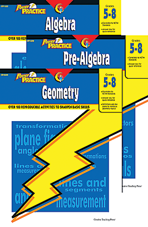 Creative Teaching Press® Middle School Math Pack, Grades 5 - 8, Pack Of 3