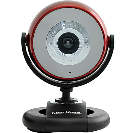 Gear Head Quick WCF2750HDRED-CP10 Webcam - Red - USB - 5 Megapixel Interpolated - Widescreen - Microphone