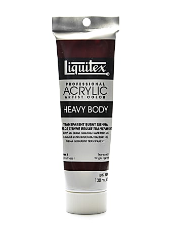 Liquitex Heavy Body Professional Artist Acrylic Colors, 4.65 Oz, Transparent Burnt Sienna