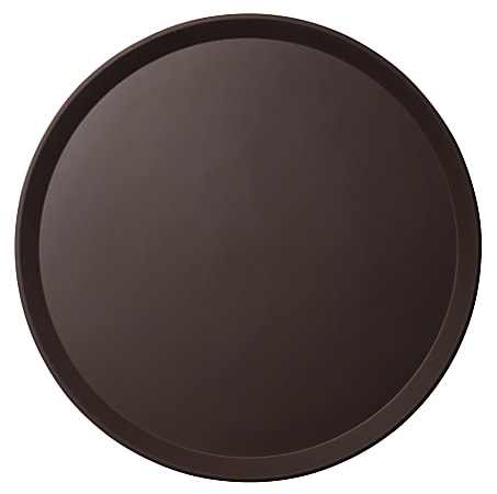 Cambro Round Polytread Trays, 16", Tavern Tan, Set Of 12 Trays