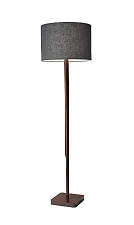 Adesso® Ellis Floor Lamp, 58 1/2"H, Dark Gray