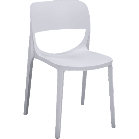 Lorell® Indoor/Outdoor Hospitality Stacking Chairs, White, Set Of 2 Chairs