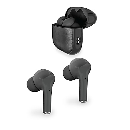Bytech iHome XT-62 True Wireless Bluetooth In-Ear Earbuds, Black, HMAUBE233BK