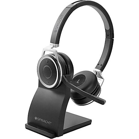 Spracht®ZUMBT Prestige Wireless Bluetooth Over-the-Head Binaural Headset, Black