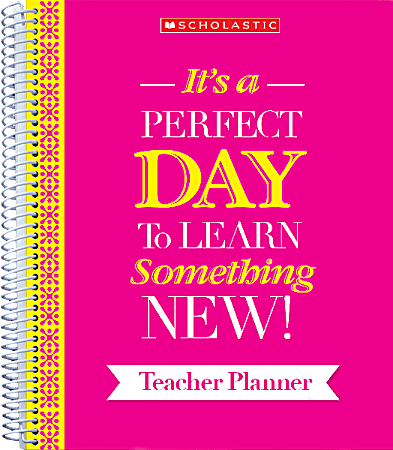 Scholastic Teacher Inspiration Weekly/Monthly Planner, 9" x 11", Pink, July to June