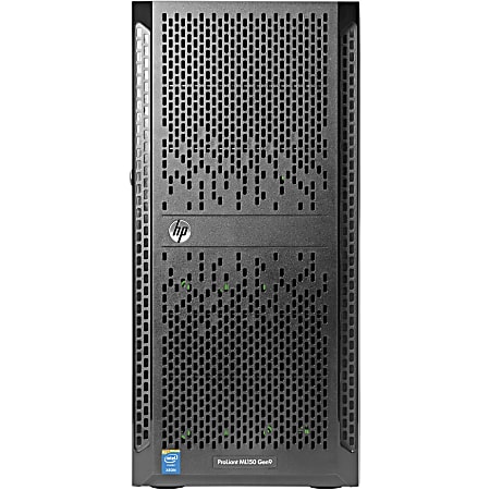 HP ProLiant ML150 G9 5U Tower Server - 1 x Intel Xeon E5-2603 v3 Hexa-core (6 Core) 1.60 GHz - 4 GB Installed DDR4 SDRAM - Serial ATA/600 Controller - 0, 1, 5, 10 RAID Levels - 1 x 550 W