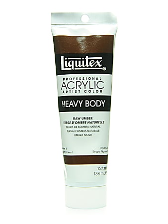 Liquitex Heavy Body Professional Artist Acrylic Colors, 4.65 Oz, Raw Umber, Pack Of 2